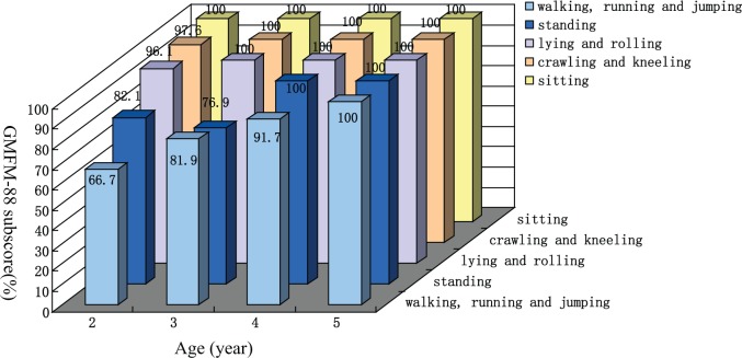 圖1:GMFM-88子分數。 圖1:GMFM-88子分數。