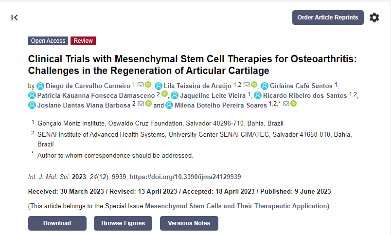 間充質干細胞治療骨關節炎的臨床試驗：關節軟骨再生的挑戰