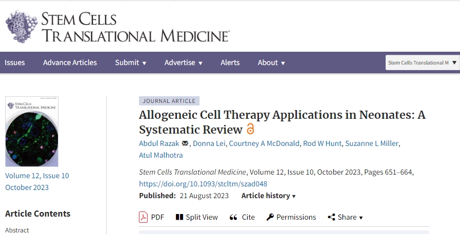 面對眾多新生兒疾病,干細胞療法通過臨床證據展現其臨床潛力! 面對眾多新生兒疾病,干細胞療法通過臨床證據展現其臨床潛力!