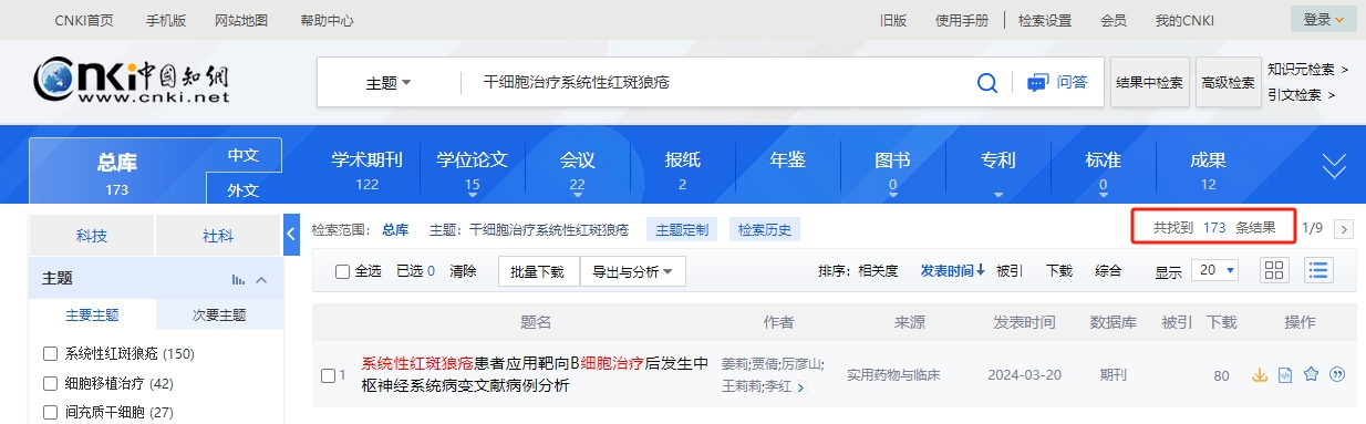 搜索發現相關文獻達到173條。