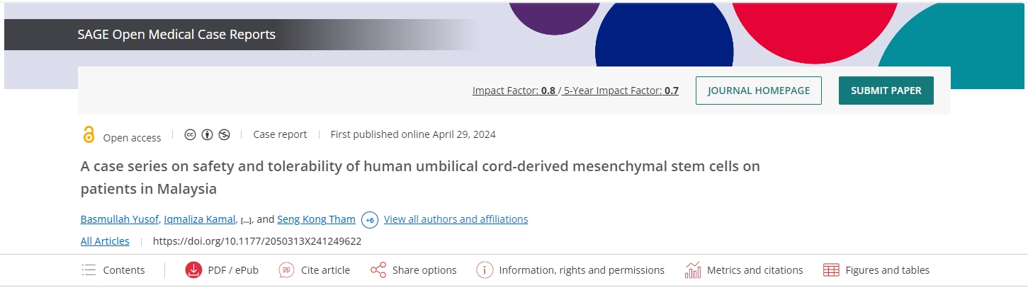 9名馬拉西亞患者接受干細(xì)胞治療，隨訪表示均有積極反應(yīng)，沒有任何副作用