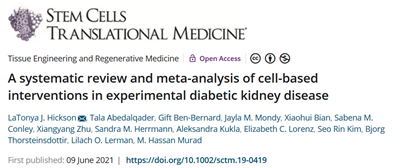 實(shí)驗(yàn)性糖尿病腎病細(xì)胞干預(yù)的系統(tǒng)評(píng)價(jià)和薈萃分析
