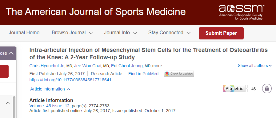 關(guān)節(jié)內(nèi)注射間充質(zhì)干細(xì)胞治療骨關(guān)節(jié)炎 關(guān)節(jié)內(nèi)注射間充質(zhì)干細(xì)胞治療骨關(guān)節(jié)炎