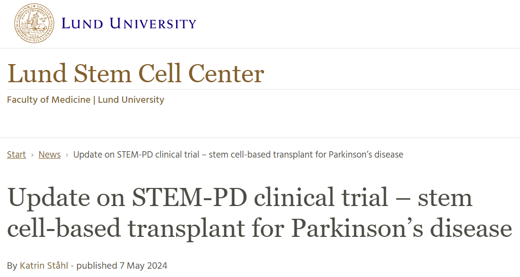 STEM-PD 臨床試驗的最新進展——基于干細胞的帕金森病移植 STEM-PD 臨床試驗的最新進展——基于干細胞的帕金森病移植