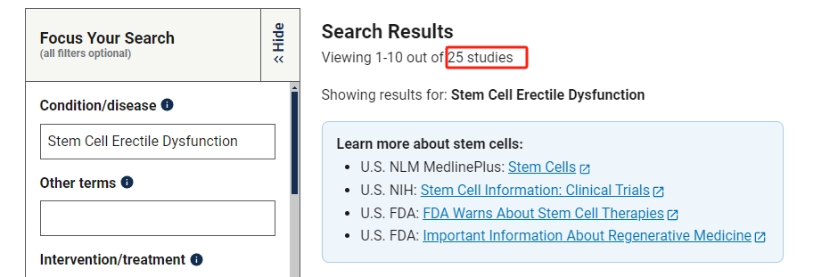 干細胞治療勃起功能障礙的臨床研究進展 干細胞治療勃起功能障礙的臨床研究進展