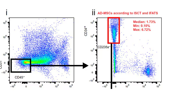 根據(jù) IsCT 和 IFATS 的 AD.MSCs 根據(jù) IsCT 和 IFATS 的 AD.MSCs