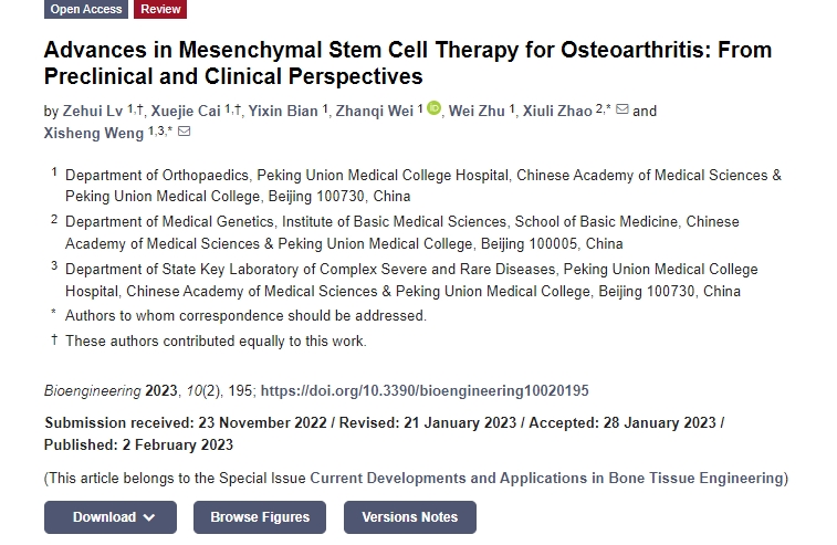 間充質(zhì)干細(xì)胞治療骨關(guān)節(jié)炎的進(jìn)展:從臨床前和臨床角度 間充質(zhì)干細(xì)胞治療骨關(guān)節(jié)炎的進(jìn)展:從臨床前和臨床角度