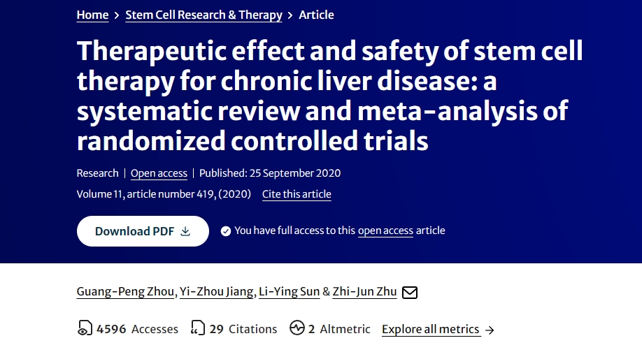 干細(xì)胞治療慢性肝病的治療效果和安全性:隨機(jī)對照試驗(yàn)的系統(tǒng)評價(jià)和薈萃分析 干細(xì)胞治療慢性肝病的治療效果和安全性:隨機(jī)對照試驗(yàn)的系統(tǒng)評價(jià)和薈萃分析