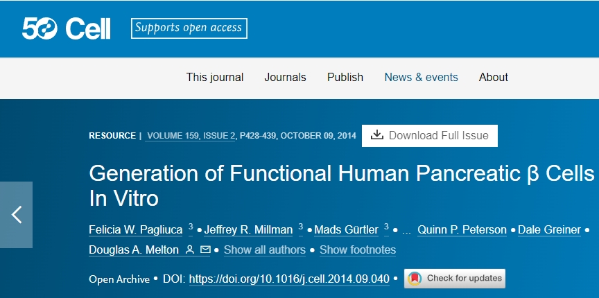 體外生成功能性人類胰腺 β 細胞