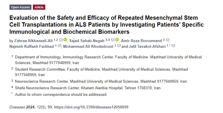 通過研究患者特異性免疫學和生化生物標志物來評估 ALS 患者重復間充質干細胞移植的安全性和有效性 通過研究患者特異性免疫學和生化生物標志物來評估 ALS 患者重復間充質干細胞移植的安全性和有效性