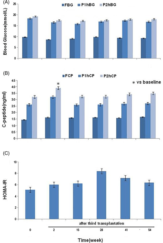 圖2：饅頭餐試驗中糖代謝及胰島功能的變化。