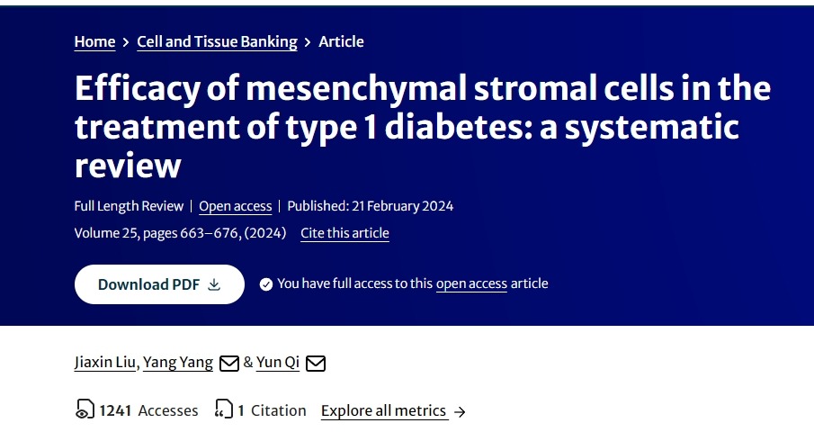 間充質(zhì)基質(zhì)細(xì)胞治療1型糖尿病的療效:系統(tǒng)評價(jià) 間充質(zhì)基質(zhì)細(xì)胞治療1型糖尿病的療效:系統(tǒng)評價(jià)