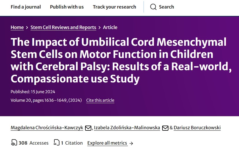 臍帶間充質(zhì)干細(xì)胞對腦癱兒童運(yùn)動功能的影響：真實(shí)世界、同情使用研究的結(jié)果