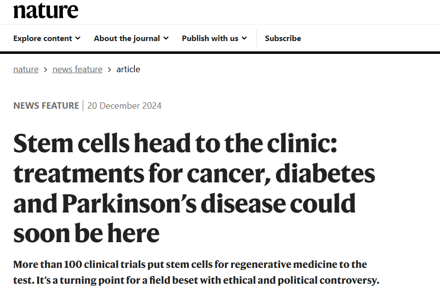 《nature》：干細(xì)胞進(jìn)入臨床，帕金森、糖尿病的治療可能很快會(huì)實(shí)現(xiàn)