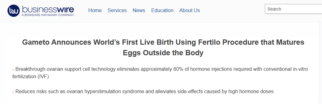 全球首例：使用誘導(dǎo)多能干細(xì)胞體外成熟卵子技術(shù)，成功產(chǎn)下一名嬰兒