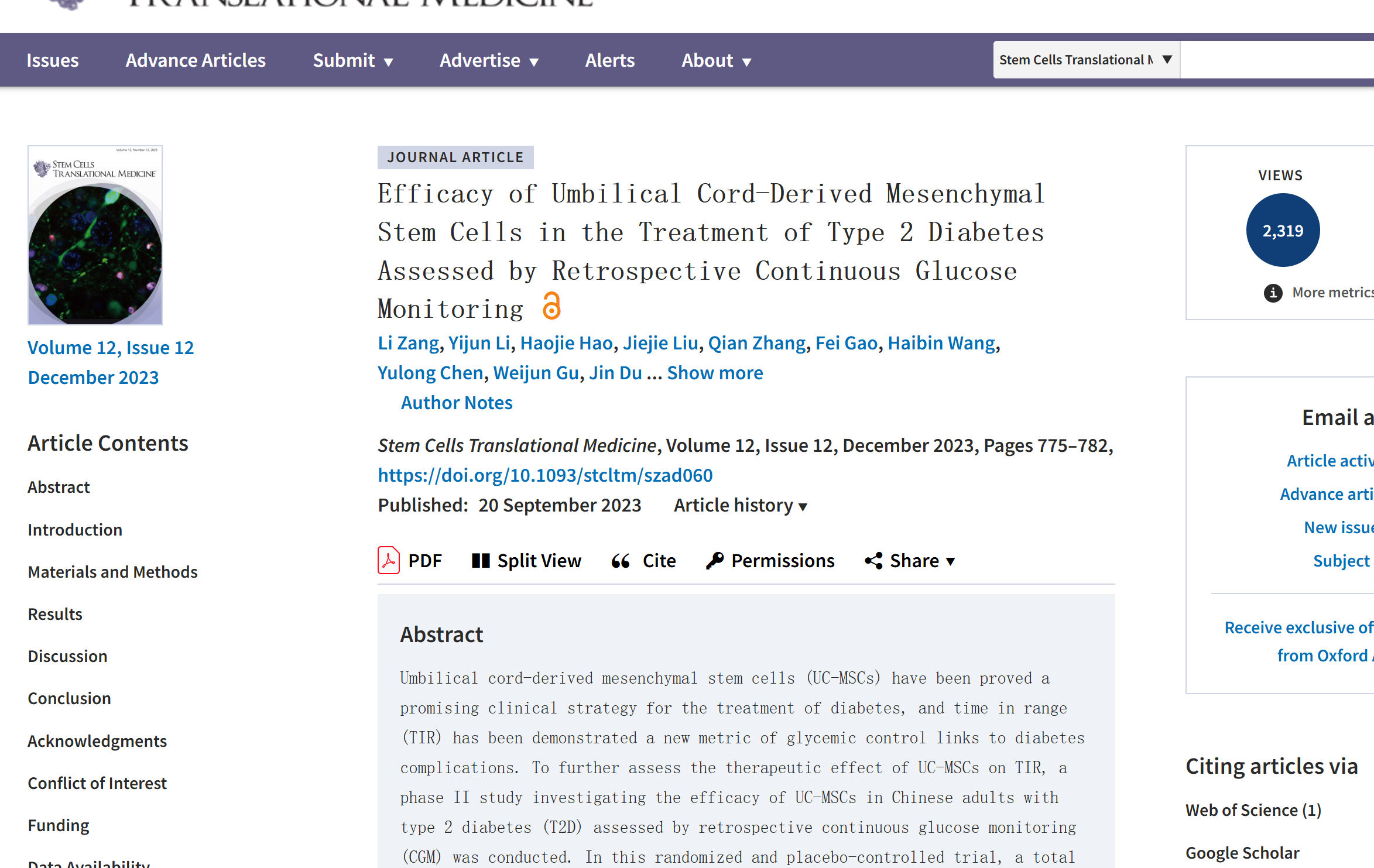 臍帶來源間充質(zhì)干細胞治療2型糖尿病的有效性通過回顧性連續(xù)葡萄糖監(jiān)測評估 臍帶來源間充質(zhì)干細胞治療2型糖尿病的有效性通過回顧性連續(xù)葡萄糖監(jiān)測評估