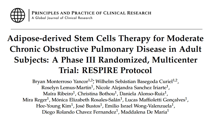 脂肪干細(xì)胞治療成人中度慢性阻塞性肺病:一項(xiàng)III期隨機(jī)、多中心臨床試驗(yàn):RESPIRE方案 脂肪干細(xì)胞治療成人中度慢性阻塞性肺病:一項(xiàng)III期隨機(jī)、多中心臨床試驗(yàn):RESPIRE方案