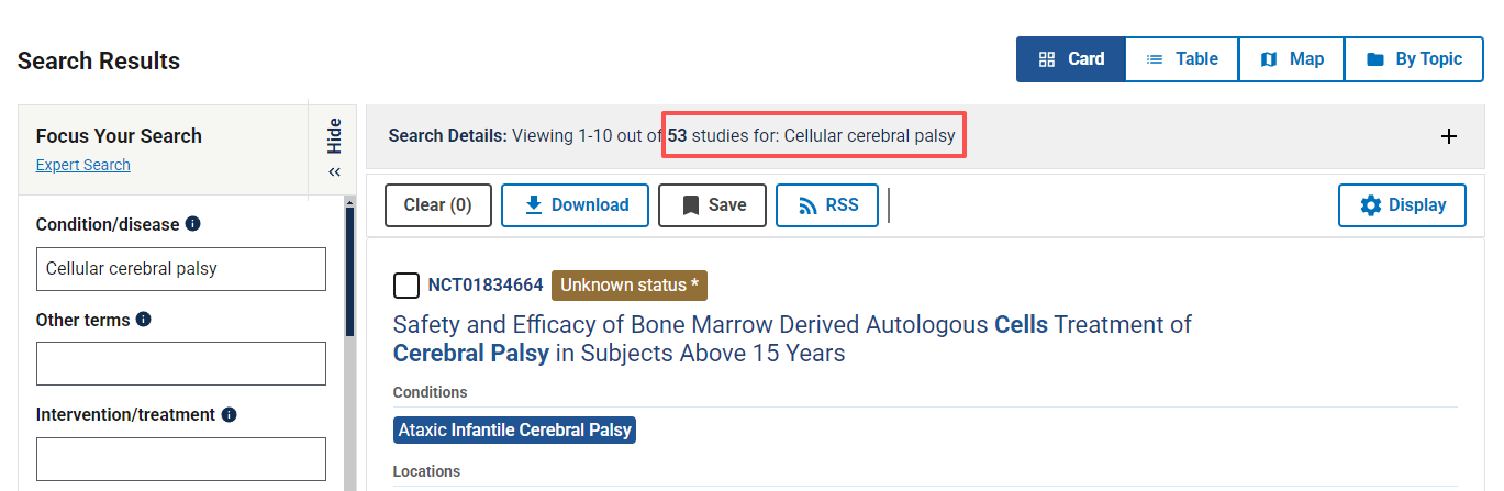 干細胞治療腦癱的臨床研究項目 干細胞治療腦癱的臨床研究項目